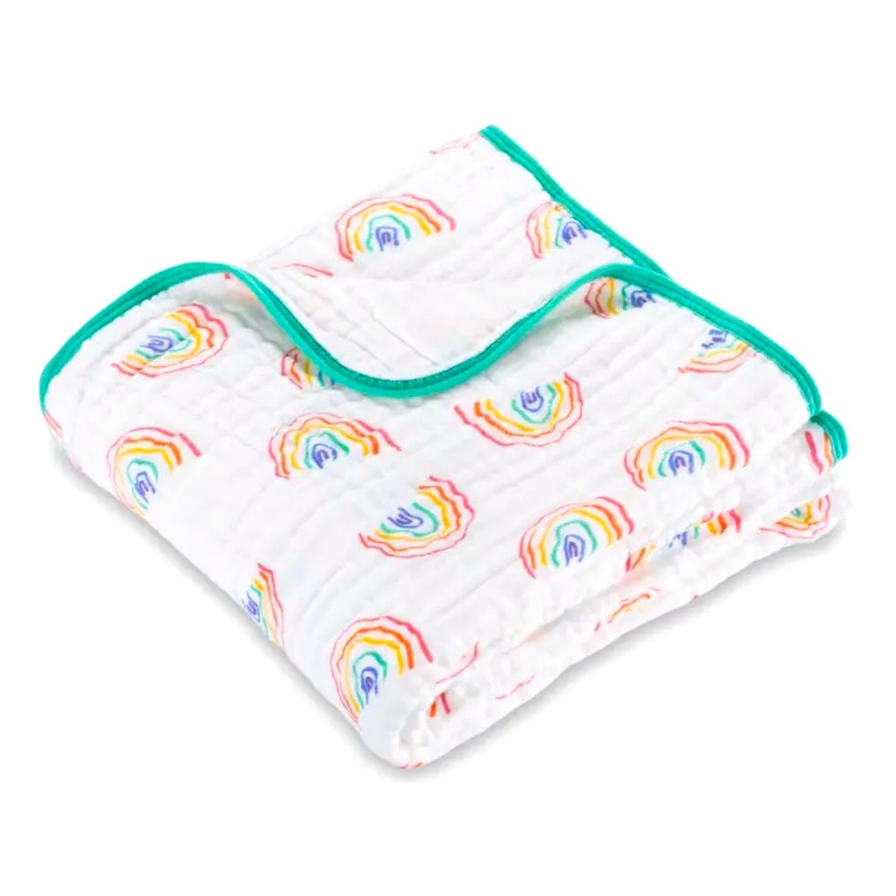 Rainbow 6 Layer Muslin Toddler Blanket